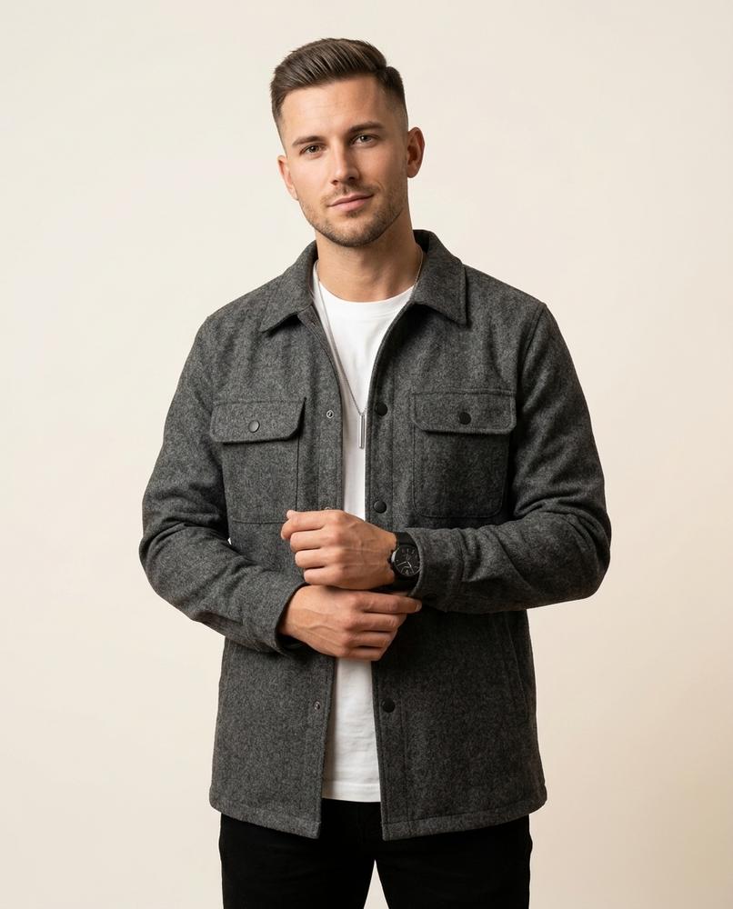 Lands Fashion - Arlom | Felted Slim-Fit Jacket Men