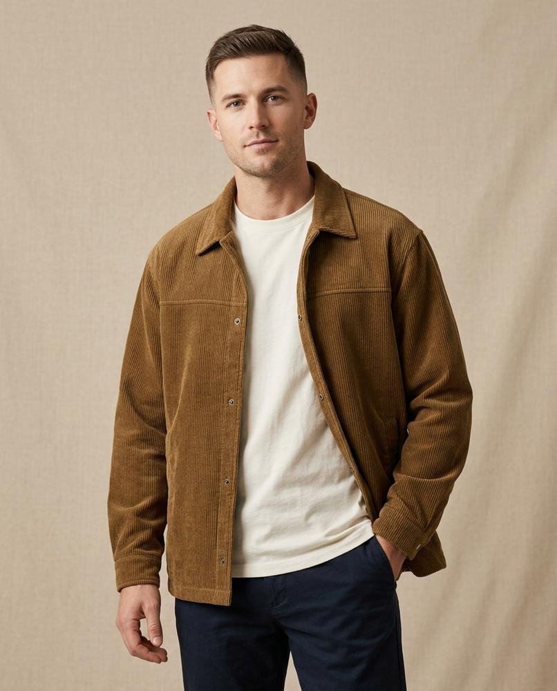 Lands Fashion - Lesin | Corduroy Collared Jacket Men