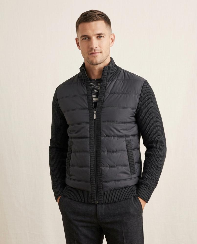 Lands Fashion - Dasil | Quilted Knit-Sleeve Jacket Men