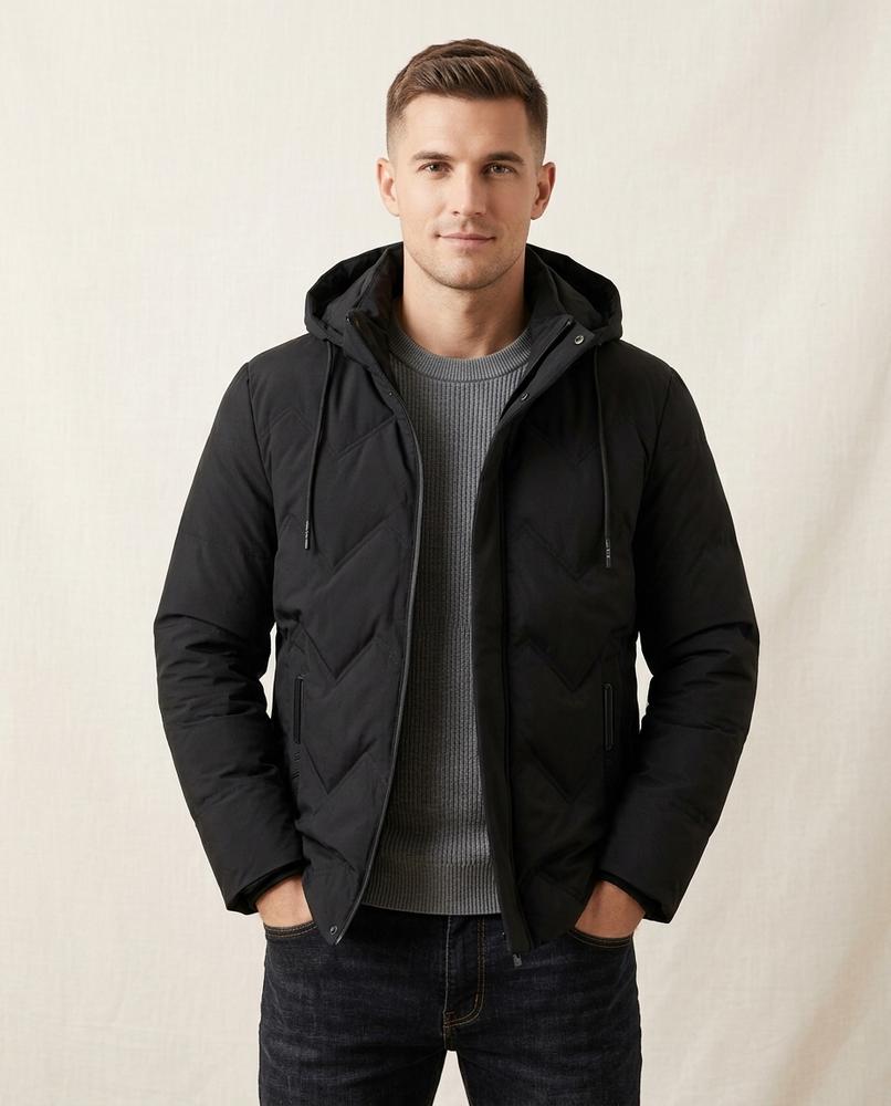 Lands Fashion - Tasil | Quilted Hooded Jacket Men