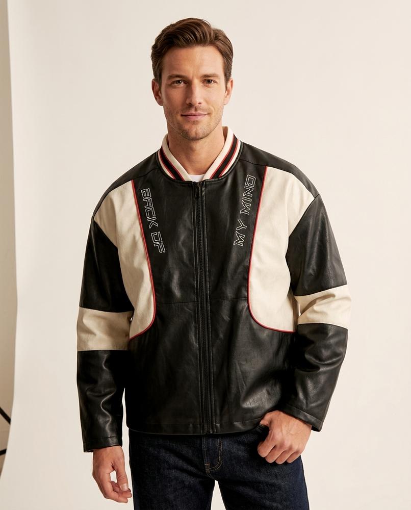 Lands Fashion - Zaren | Color-Blocked Embroidered Jacket Unisex
