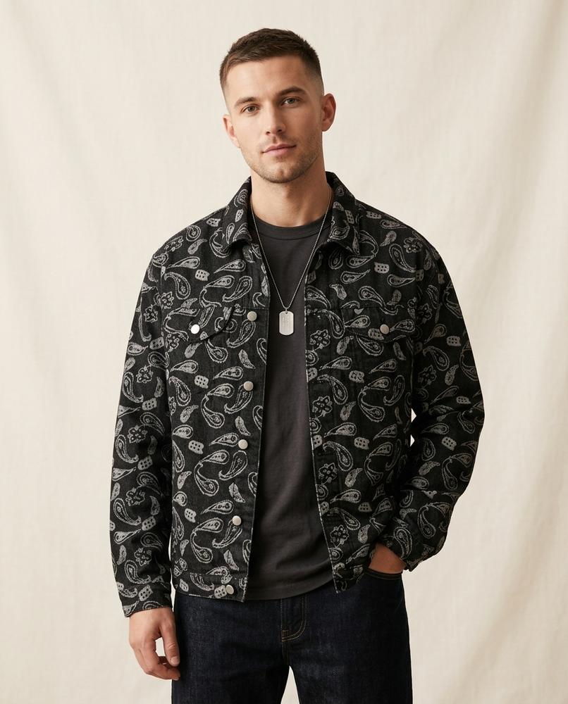 Lands Fashion - Lynav | Paisley Button-Up Jacket Men