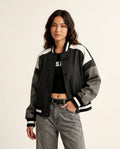 Lands Fashion - Loran | Color-Block Snap-Button Jacket Women