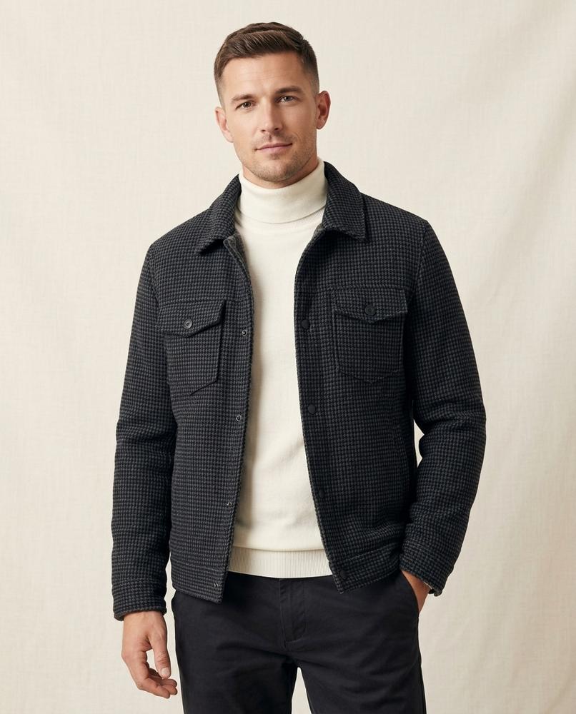 Lands Fashion - Nemel | Houndstooth Lined Jacket Men