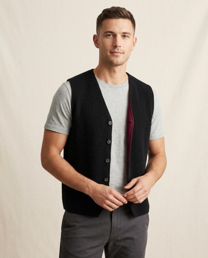 Lands Fashion - Alven | Knit Button-Front Vest Men
