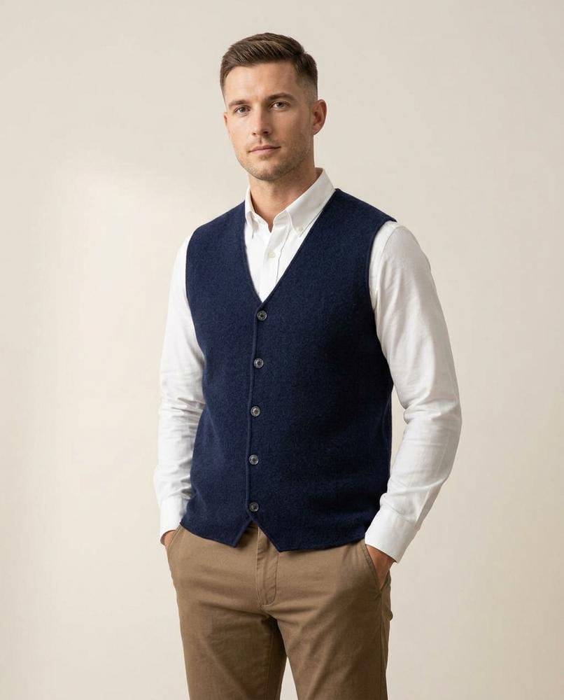 Lands Fashion - Alven | Knit Button-Front Vest Men