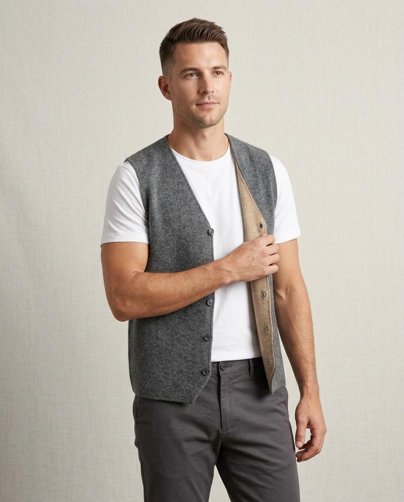 Lands Fashion - Alven | Knit Button-Front Vest Men