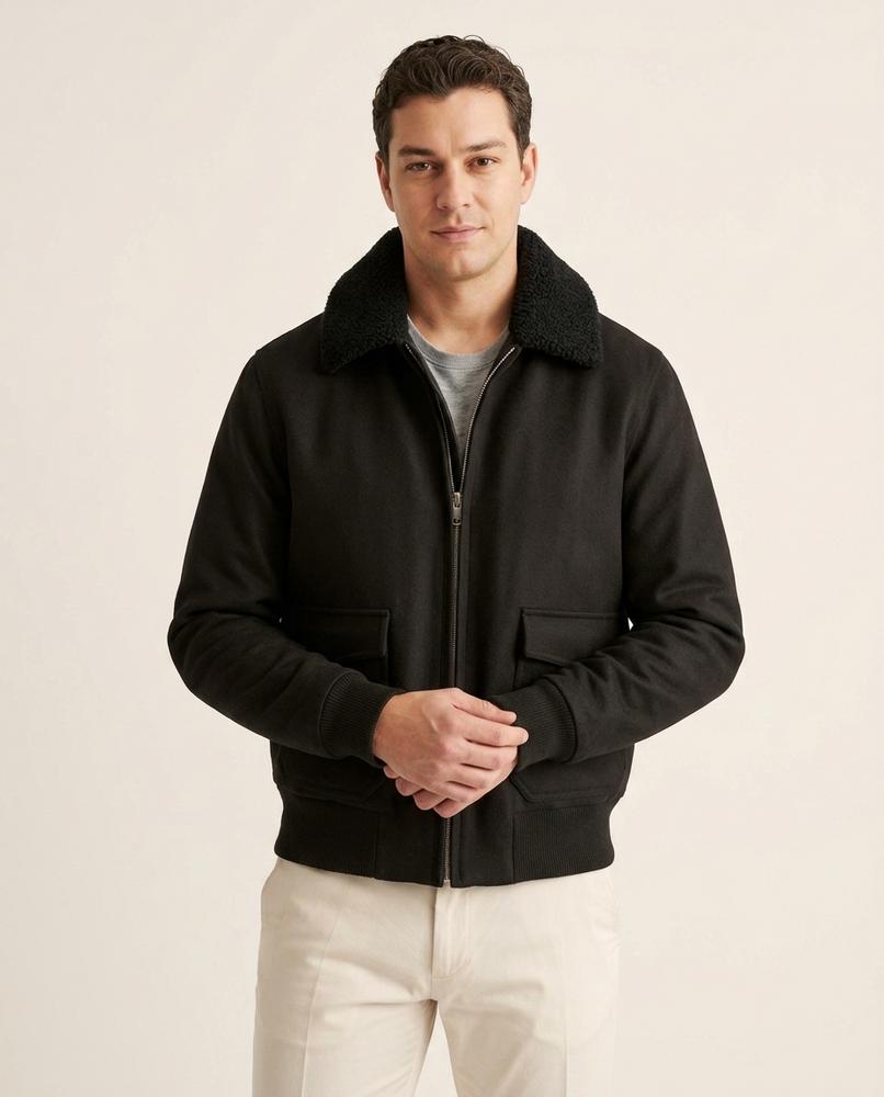 Lands Fashion - Larel | Sherpa Collar Zip-Up Jacket Men