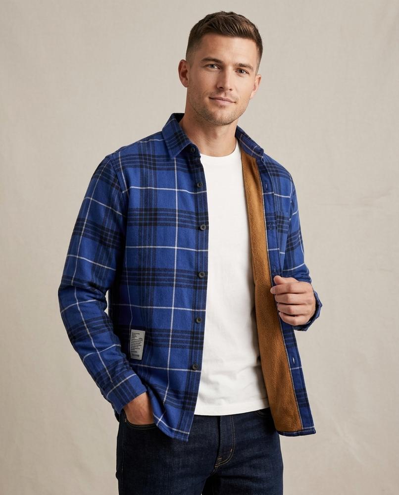 Lands Fashion - Lymon | Plaid Lined Shirt Men