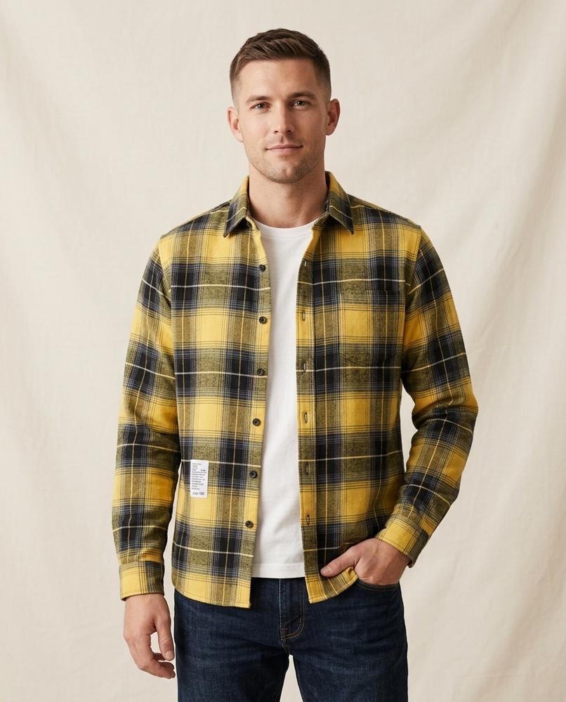 Lands Fashion - Lymon | Plaid Lined Shirt Men