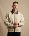 Lands Fashion - Laven | Zip-Up Contrast-Collar Jacket Unisex