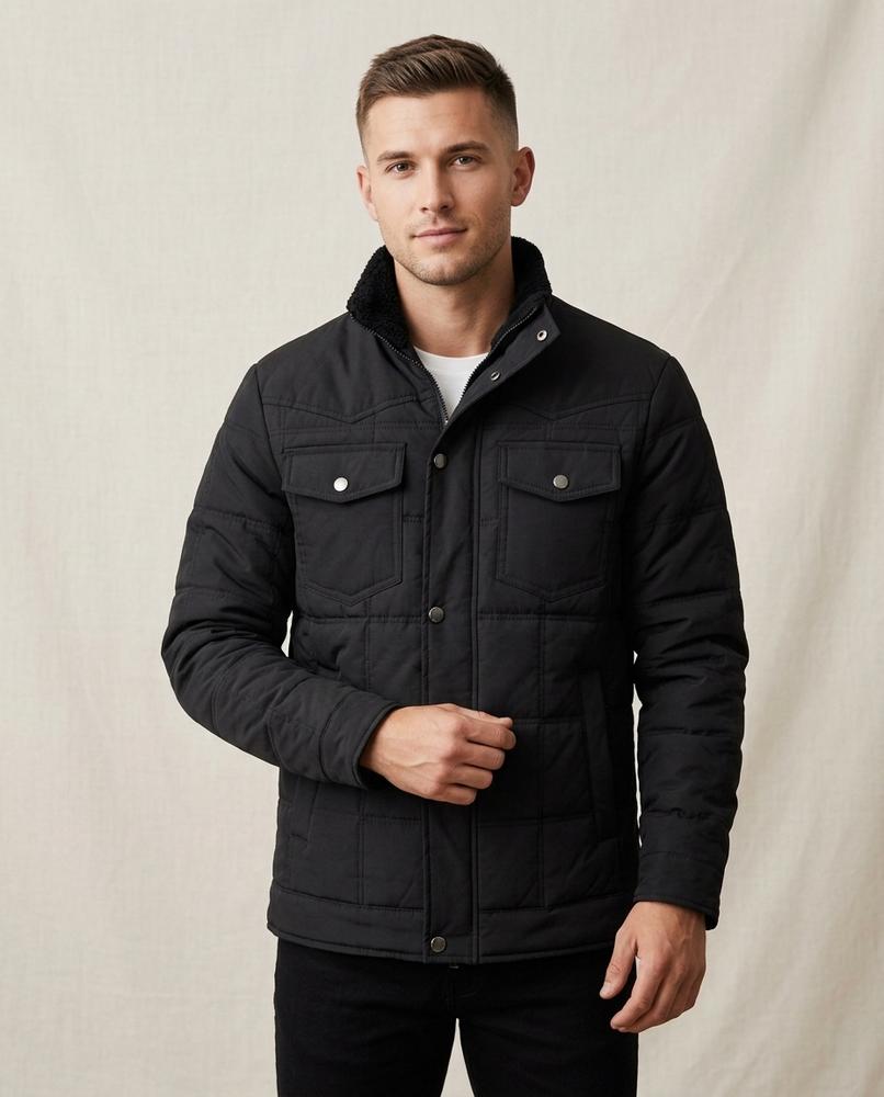 Lands Fashion - Lolor | Quilted Sherpa Collar Jacket Men