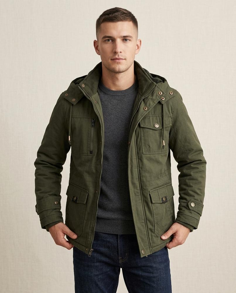 Lands Fashion - Yoven | Hooded Lined Jacket Men