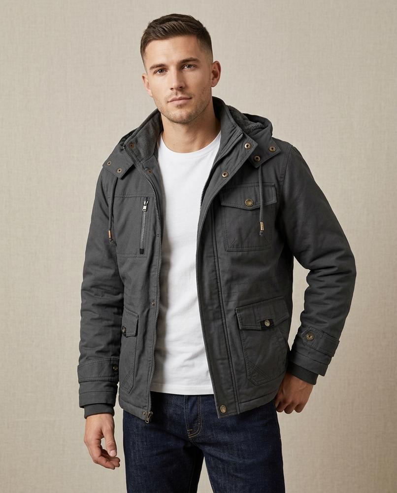 Lands Fashion - Yoven | Hooded Lined Jacket Men