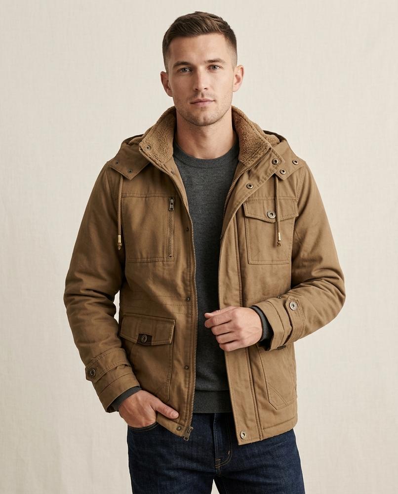Lands Fashion - Yoven | Hooded Lined Jacket Men