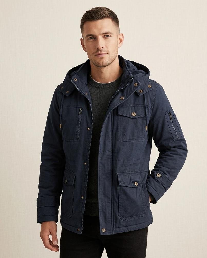 Lands Fashion - Yoven | Hooded Lined Jacket Men