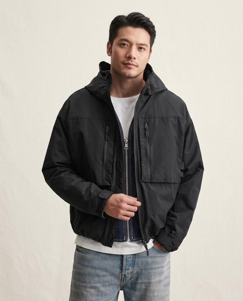 Lands Fashion - Zarev | Hooded Fleece-Lined Jacket Men