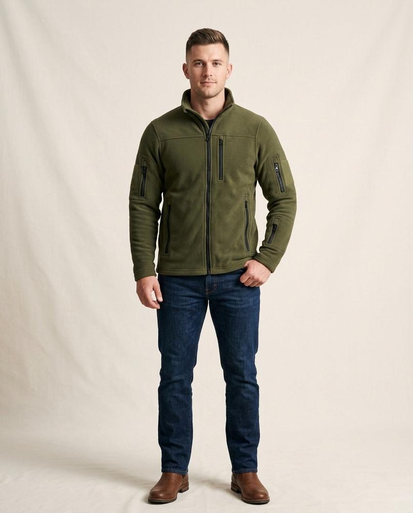 Lands Fashion - Sadan | Zip-Up Fleece Jacket Men