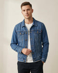 Lands Fashion - Kesin | Button-Front Long-Sleeved Denim Jacket Men