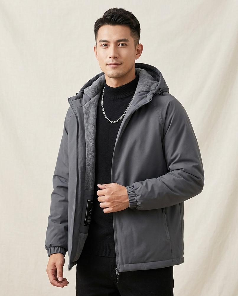 Lands Fashion - Norel | Lined Hooded Jacket Men