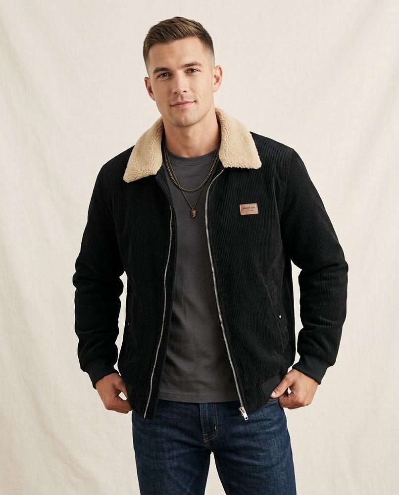 Lands Fashion - Tinal | Corduroy Sherpa-Collar Jacket Men