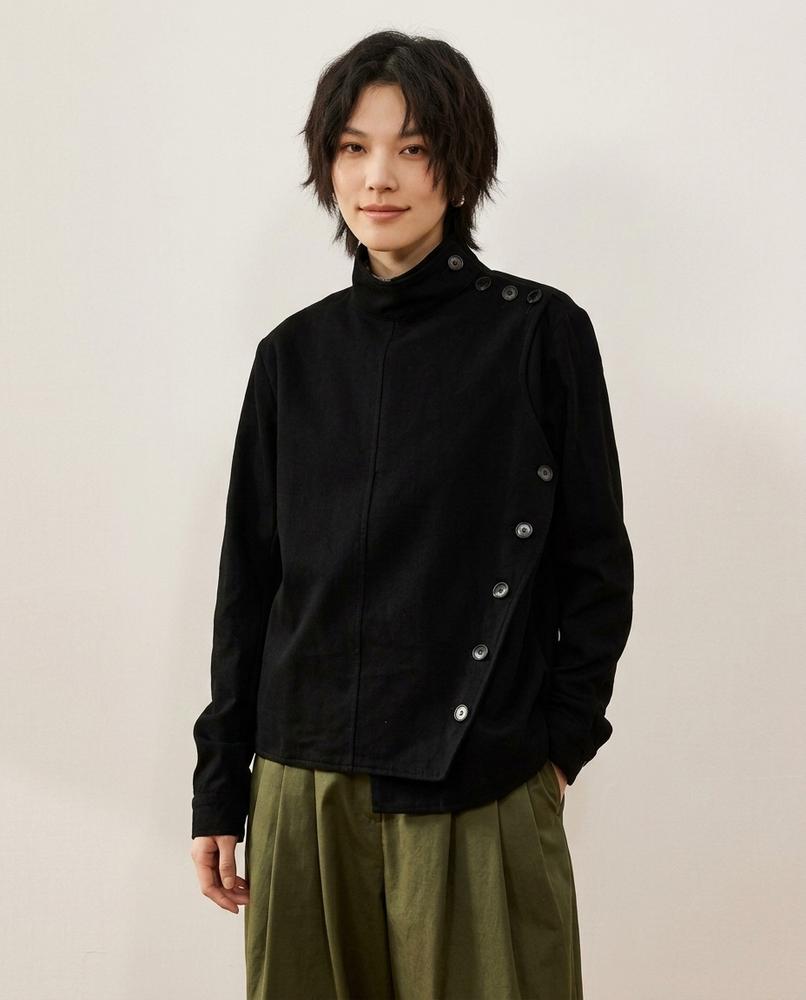 Lands Fashion - Zehal | Asymmetric High-Collar Jacket Men