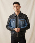 Lands Fashion - Coser | Mixed-Material Zip-Up Jacket Men