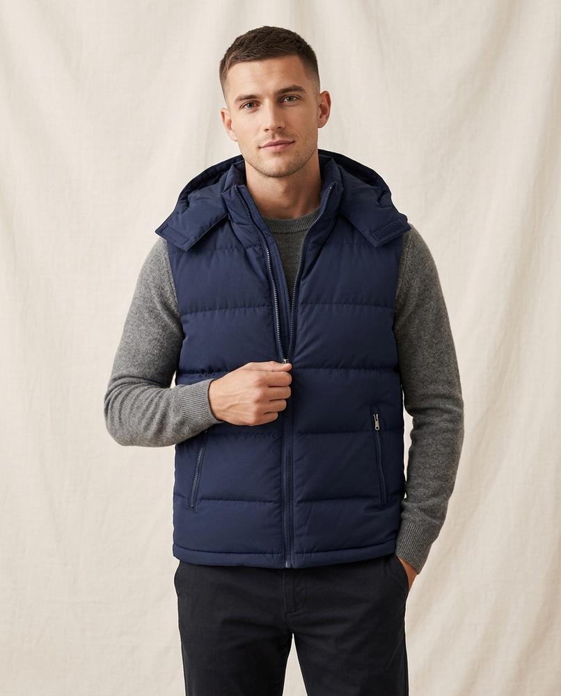 Lands Fashion - Zalan | Hooded Quilted Vest Men