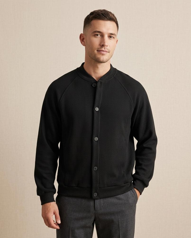 Lands Fashion - Nelor | Textured Button-Front Jacket Men