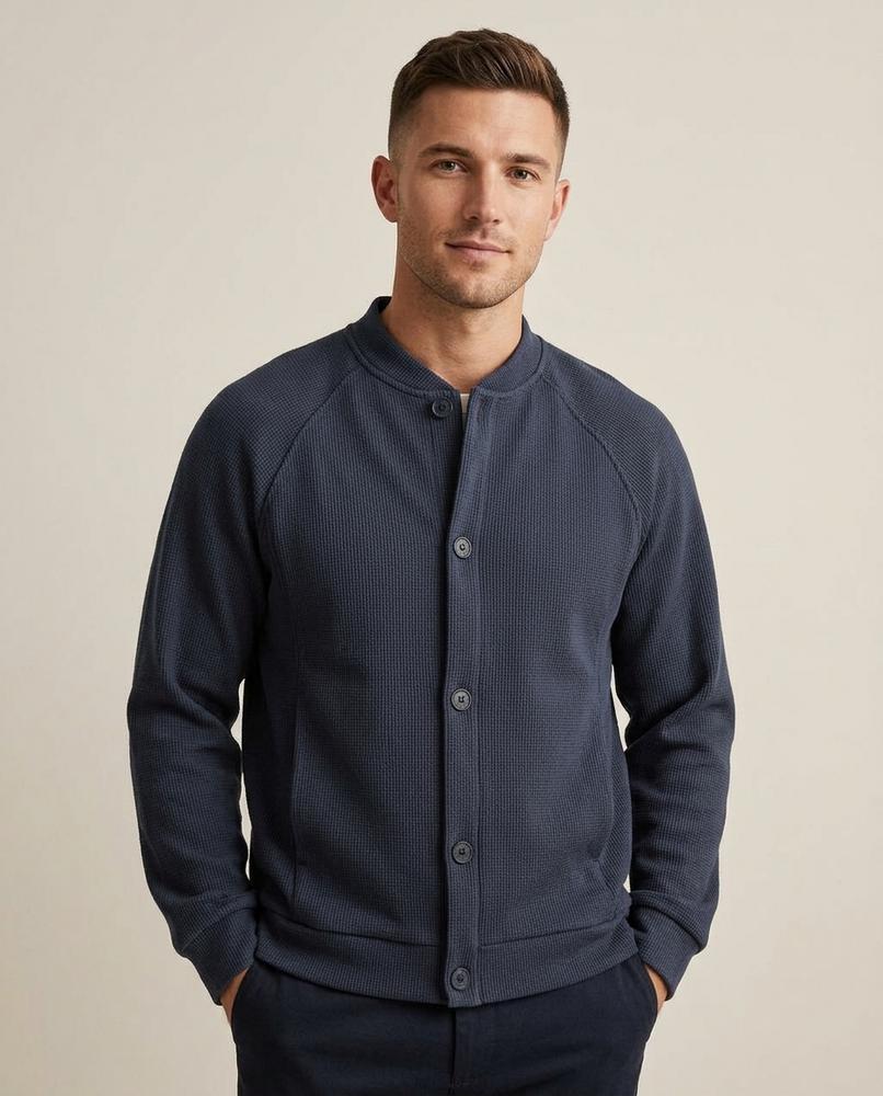Lands Fashion - Nelor | Textured Button-Front Jacket Men