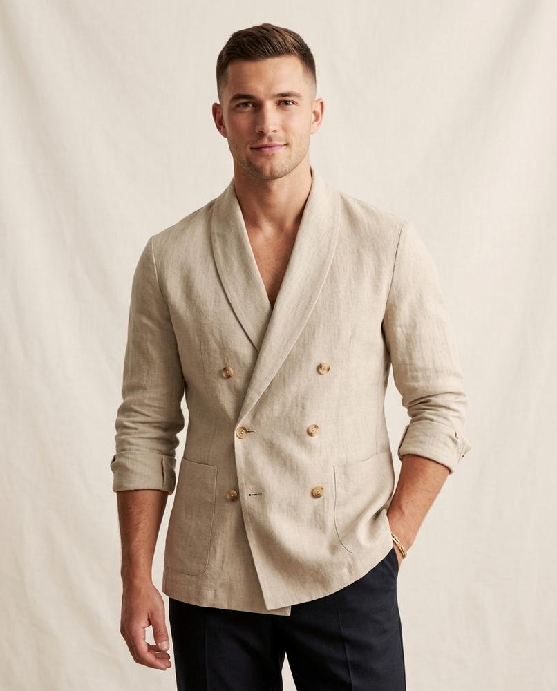 Lands Fashion - Arvel | Double-Breasted Shawl-Collar Blazer Men