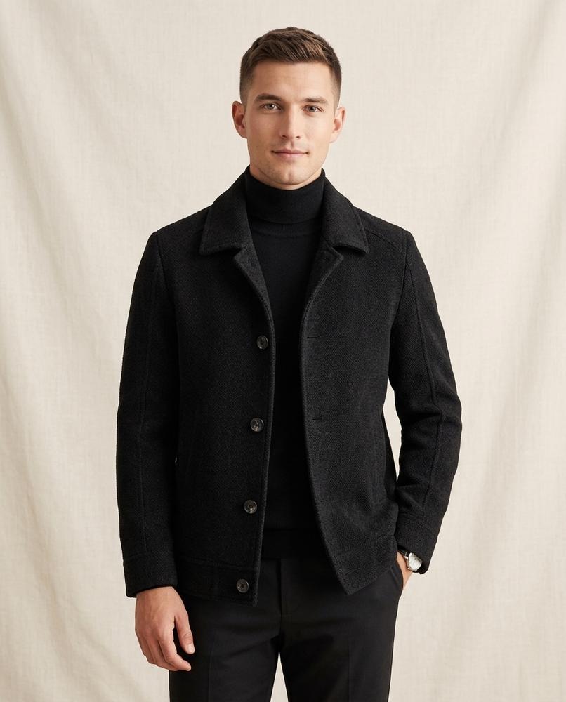 Lands Fashion - Karon | Textured Buttoned Jacket Men