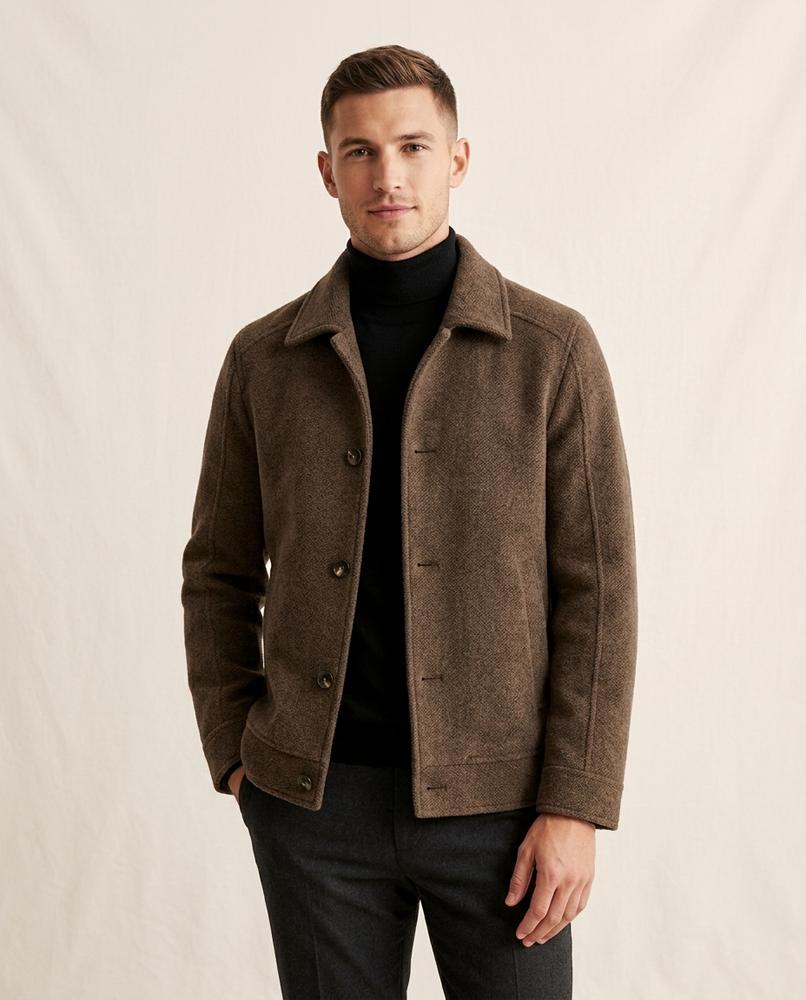 Lands Fashion - Karon | Textured Buttoned Jacket Men