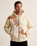 Lands Fashion - Calar | Zip-Up Appliquéd Hoodie Unisex