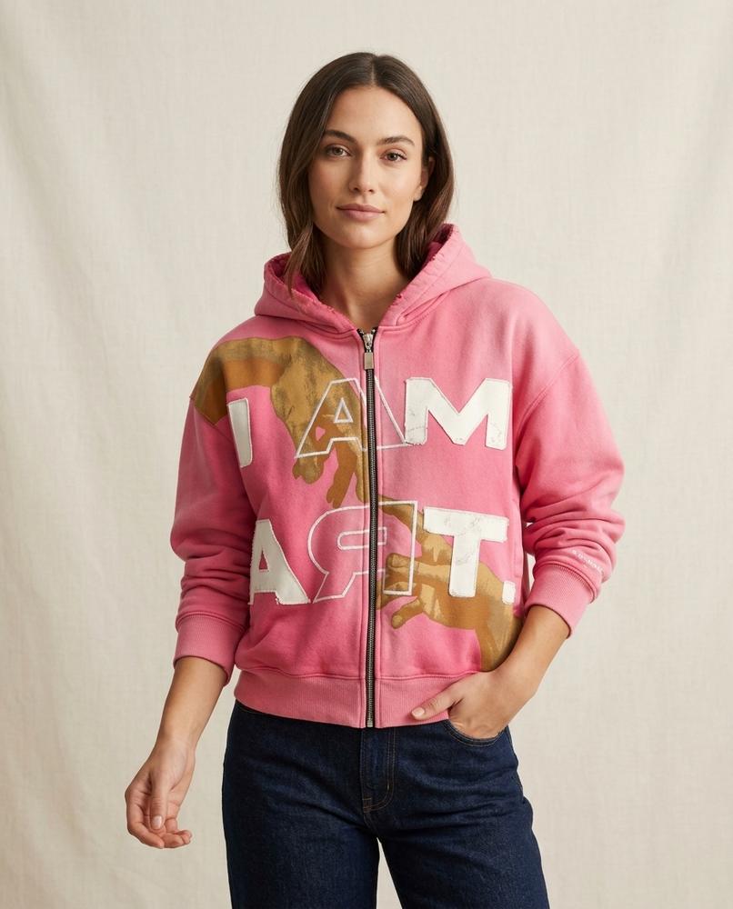 Lands Fashion - Calar | Zip-Up Appliquéd Hoodie Unisex