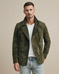 Lands Fashion - Varal | Double-Breasted Suede-Look Jacket Men