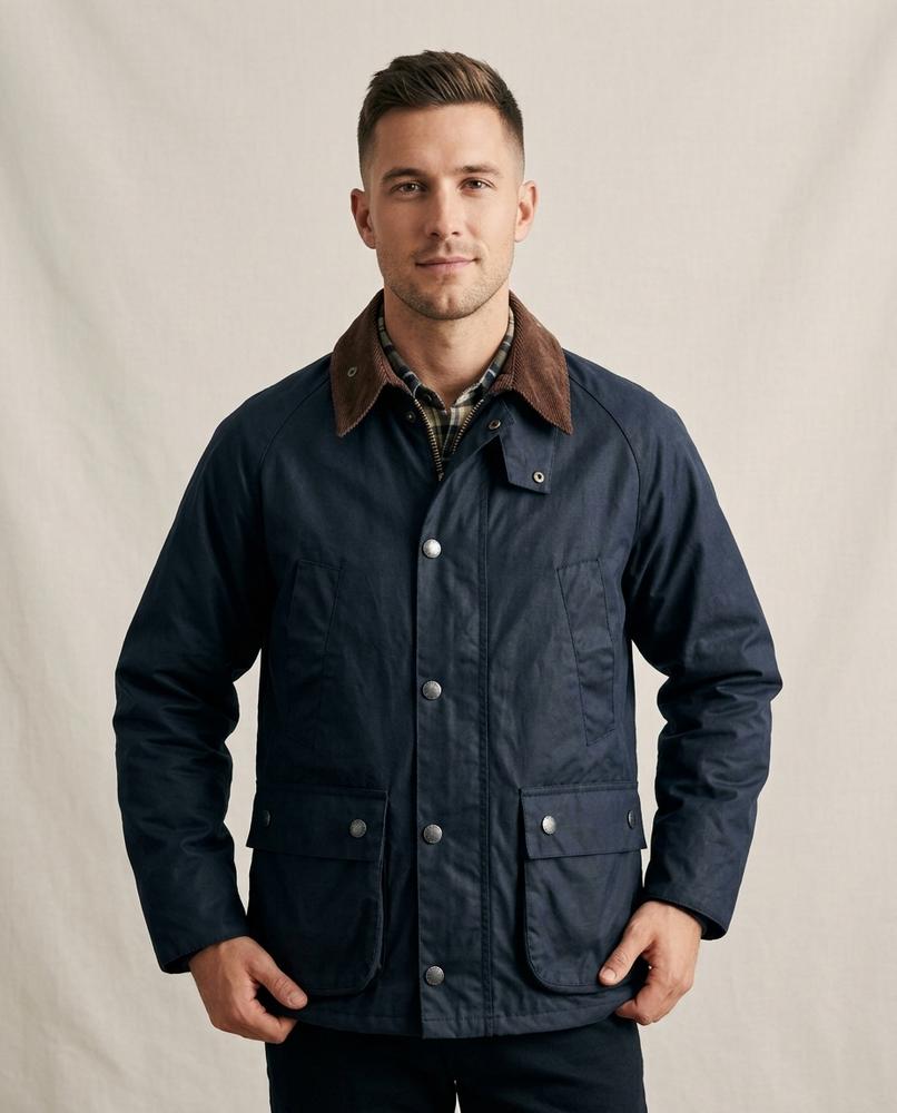 Lands Fashion - Nevar | Waxed Corduroy-Collar Jacket Men