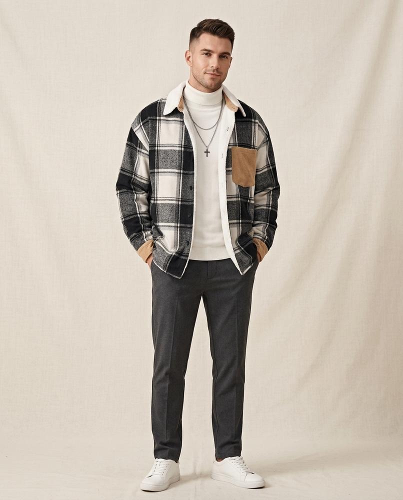Lands Fashion - Vivan | Plaid Lined Jacket Men
