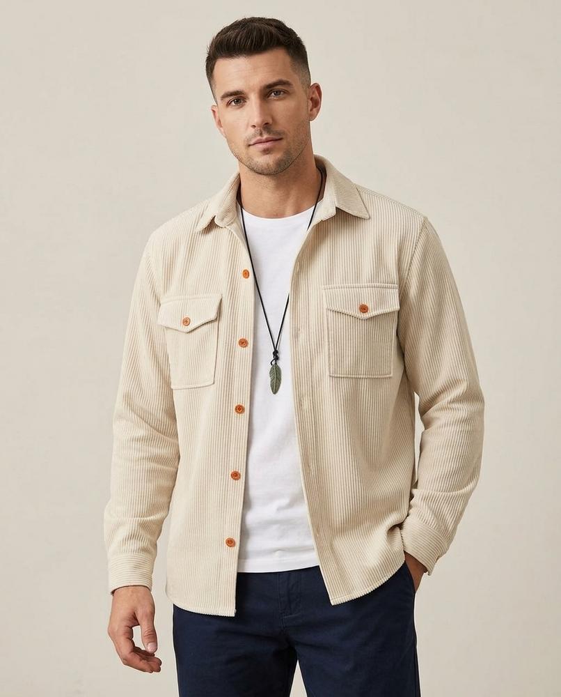 Lands Fashion - Conal | Corduroy Button-Up Shirt Men