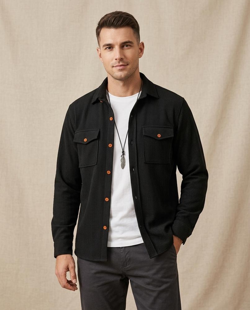 Lands Fashion - Conal | Corduroy Button-Up Shirt Men