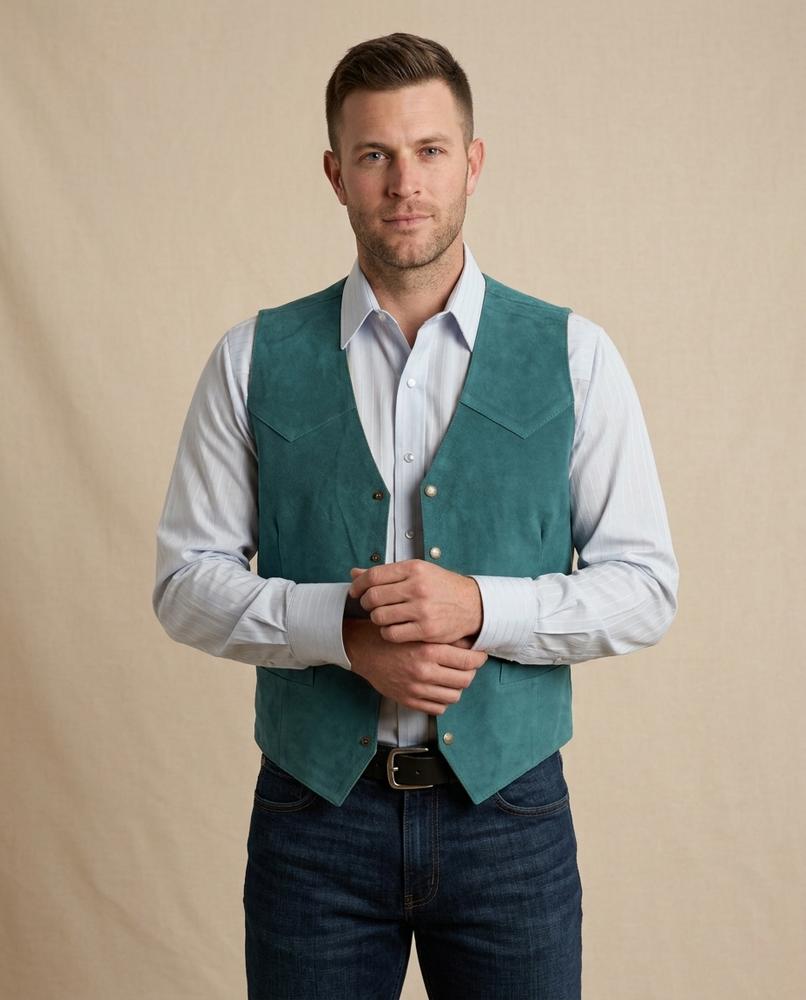 Lands Fashion - Nimer | Suede-Effect Button-Front Vest Men
