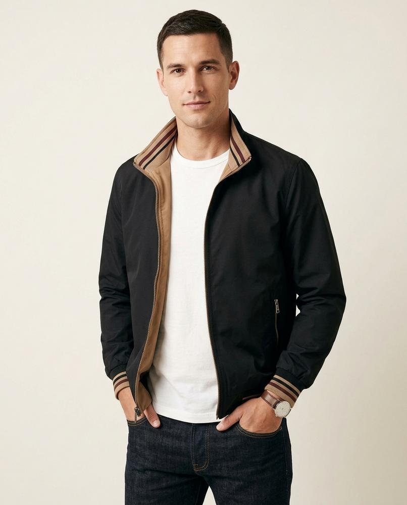 Lands Fashion - Lyvin | Zip-Up Striped Jacket Men