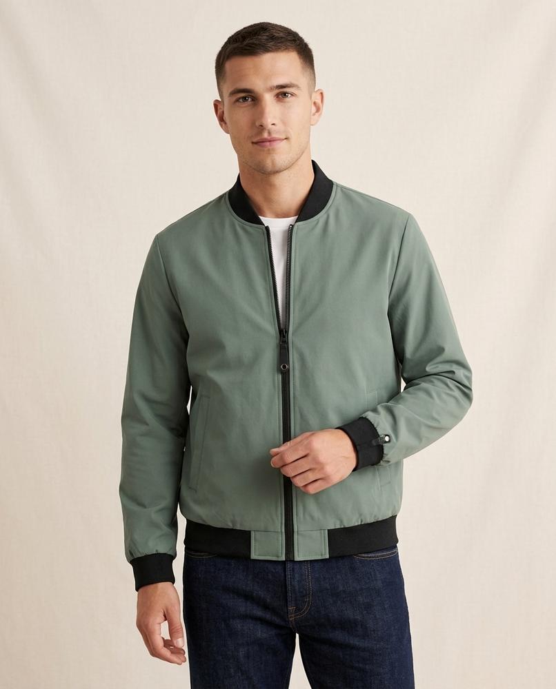 Lands Fashion - Arral | Zip-Up Ribbed-Collar Jacket Men