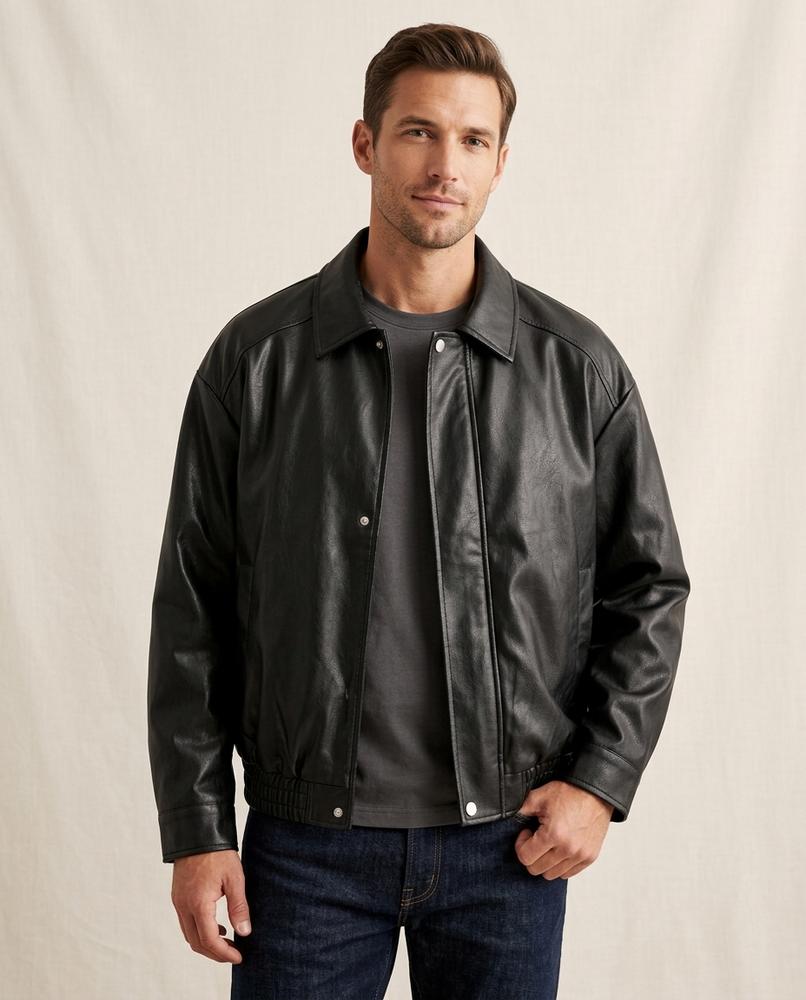 Lands Fashion - Risil | Collared Smooth-Finish Jacket Men