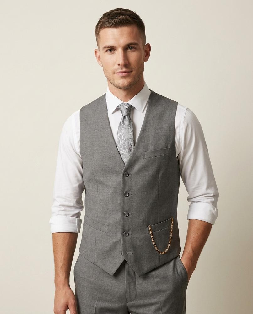 Lands Fashion - Zenav | Slim Fit Buttoned Vest Men