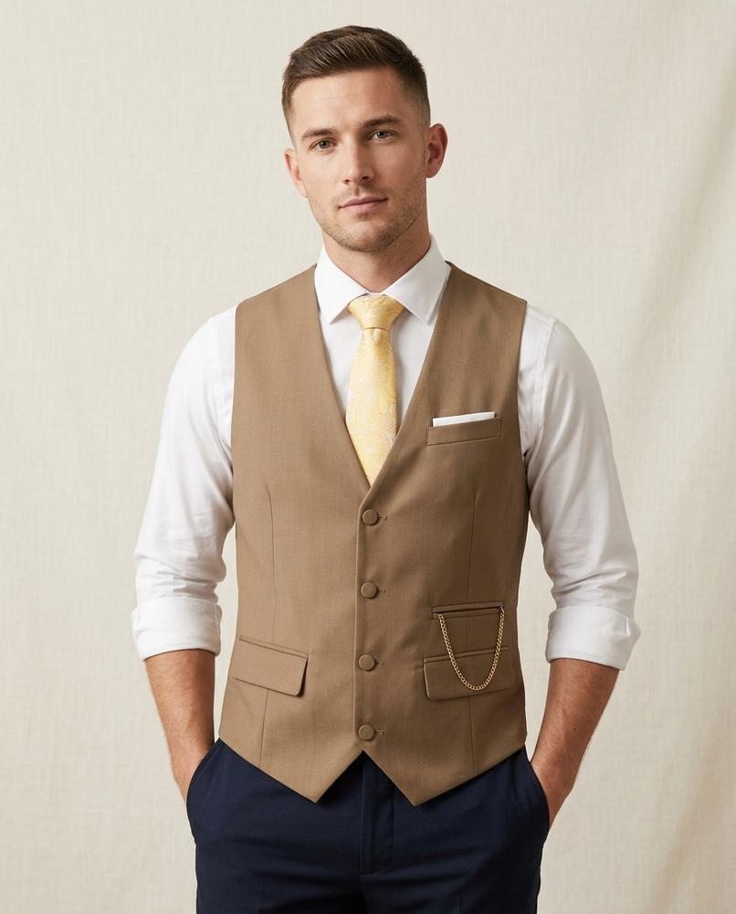 Lands Fashion - Zenav | Slim Fit Buttoned Vest Men