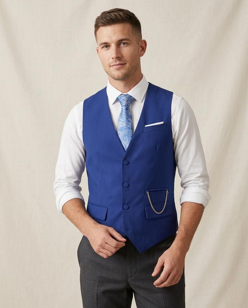 Lands Fashion - Zenav | Slim Fit Buttoned Vest Men