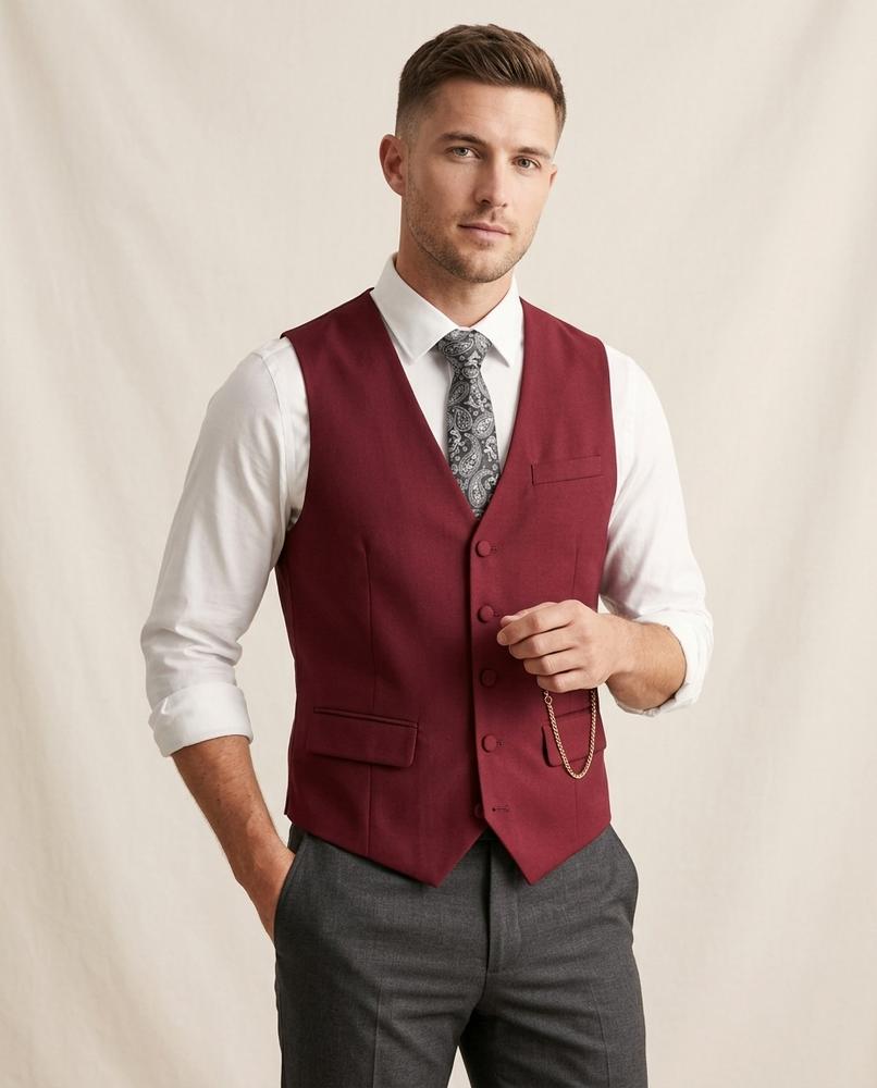 Lands Fashion - Zenav | Slim Fit Buttoned Vest Men