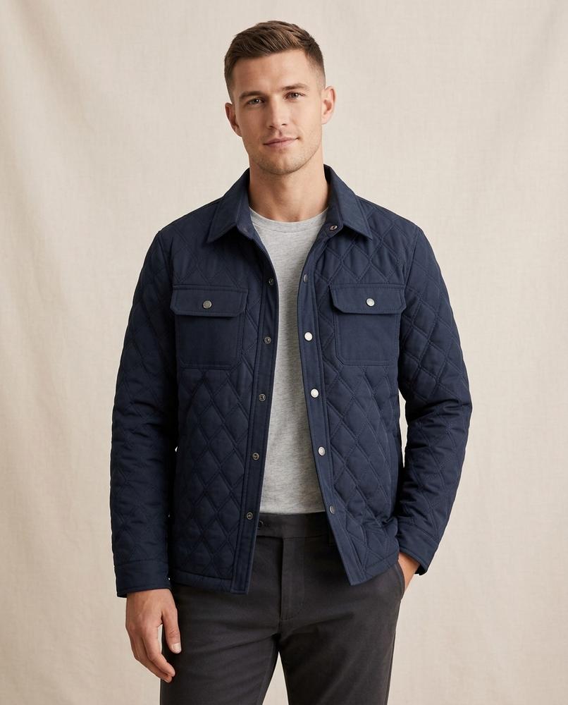 Lands Fashion - Saser | Quilted Collared Jacket Men