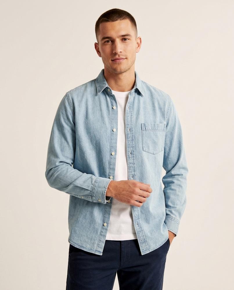 Lands Fashion - Rimel | Denim Button-Down Shirt Men